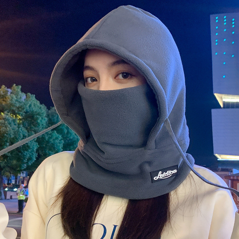 หมวกขี่ม้าสําหรับฤดูหนาวสําหรับผู้ชายและผู้หญิง-หน้ากากแบบนักบินแบบบูรณาการบุด้วยผ้าฝ้ายเพื่อให้ศีรษ