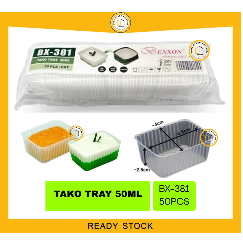 BX381 TAKO TRAY 50ML / BEKAS KUIH TAKO - บ้านขนมปัง