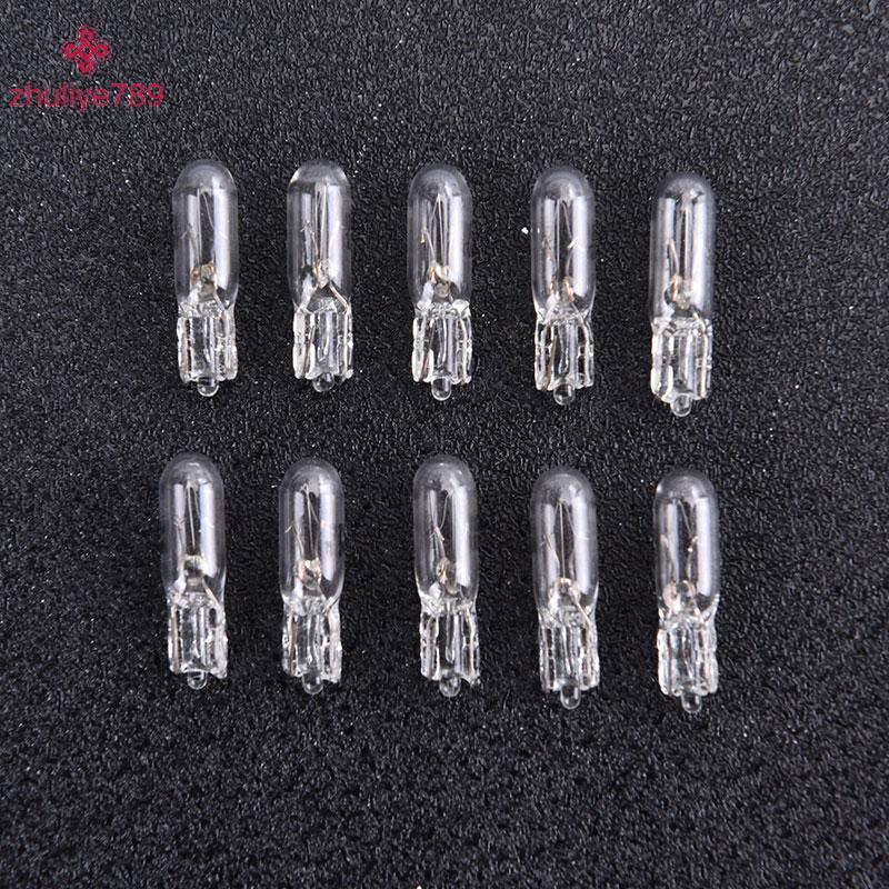 <zhuliye789> 10 ชิ้น 12 โวลต์ 1.2 วัตต์ T5 หลอดไฟแก้วแดชบอร์ดแผงหน้าปัดแผงหน้าปัดแผงหน้าปัดแผงหน้าปั