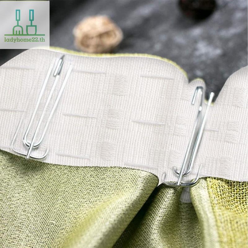 DOOULADY 10 เมตร/10.9Yards จีบผ้าม่าน Header เทปที่ถอดออกได้ผ้าม่าน Header เทปสําหรับผ้าม่านผ้าม่านห