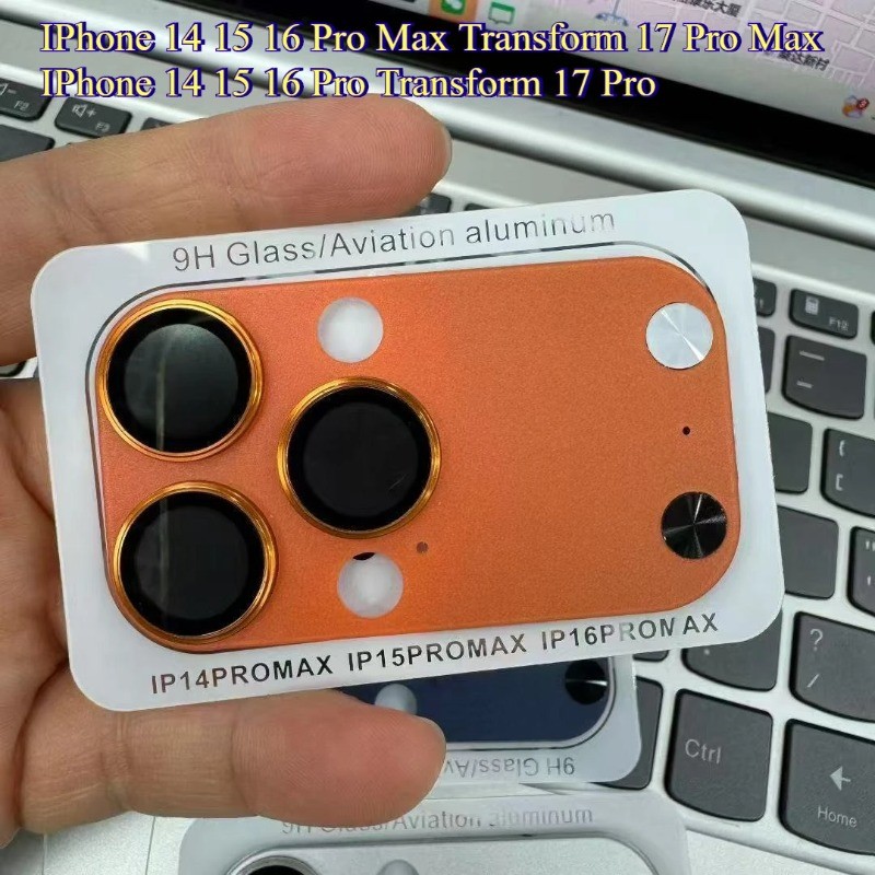 HOCE วินาทีเปลี่ยน 17 Series กล้องปลอม LEN สําหรับ IPhone 17 16 15 14 Pro Max Anti-scratch HD HD องศา LEN แหวนป้องกันหมวก