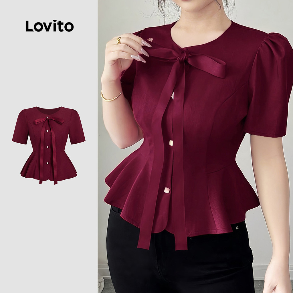 เสื้อลําแสงปิดเปิดปุ่ม Lovito BLB155P2D856