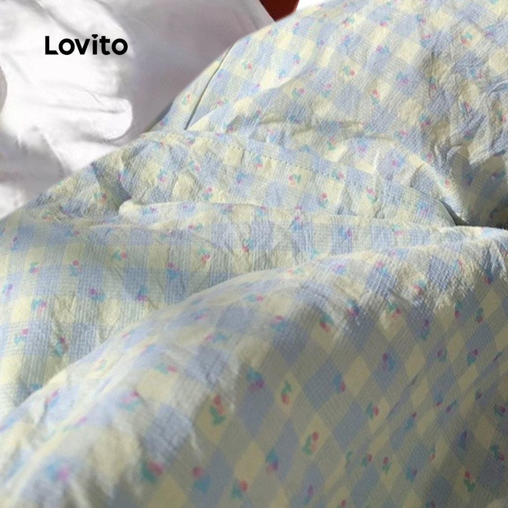 Lovito ชุดคาซุย 2 ชิ้น ใส่สบาย ใส่ได้ทั้งในบ้านและนอกบ้าน มีลายพับ สําหรับผู้หญิง ฤดูใบไม้ผลิ/ฤดูร้อน LNE121194 - รูปที่ 4