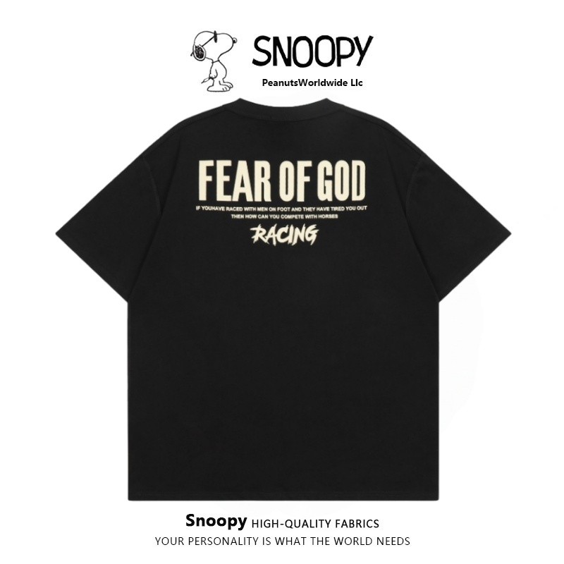 High Street Fear of God เสื้อยืดคอกลมแขนสั้นพิมพ์ลายตัวอักษรใหม่
