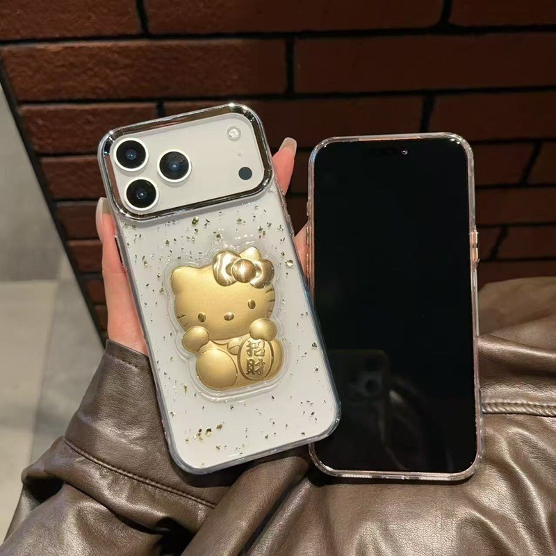 การ์ตูนKuromi KittyแมวBling Glitterเคสโทรศัพท์สําหรับRealme 15T 14 13 12 11 Pro C75 C67 C65 C63 C61 