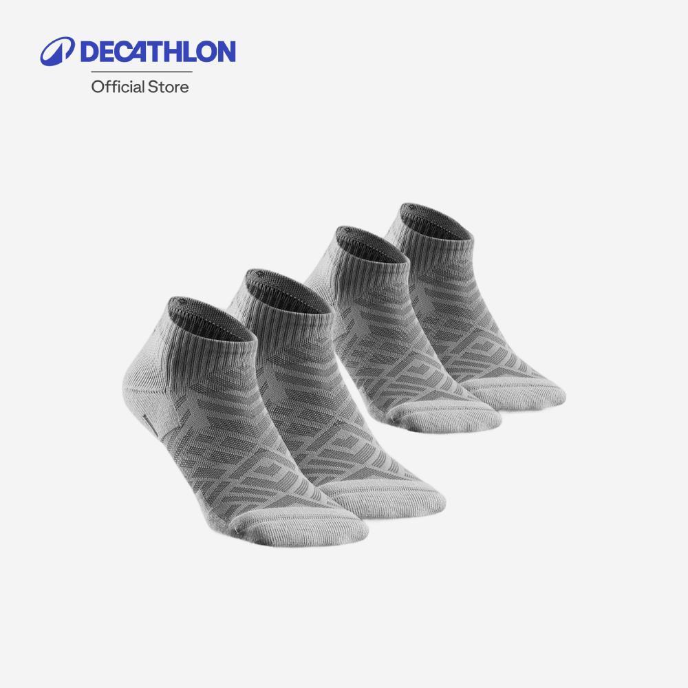 Decathlon Sock Hike 100 Low 2-Pack ถุงเท้าสั้นสำหรับเดินป่า รุ่น 100 แพ็ค 2 คู่ - Grey