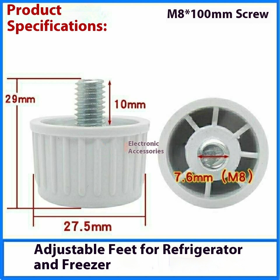 Refrigerator Accessories Adjustable Feet Adjustment Screws Left and Right Refrigerator Feet Screws L