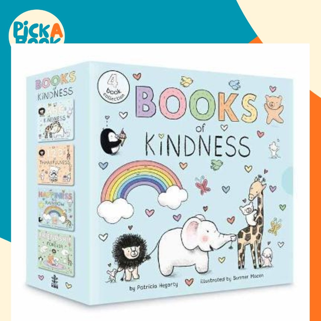 หนังสือ Kindness BOX : ABCs of Kindness; ความขอบคุณ 123s; ความสุขโดย Patricia Hegarty (ฉบับสหรัฐอเมร