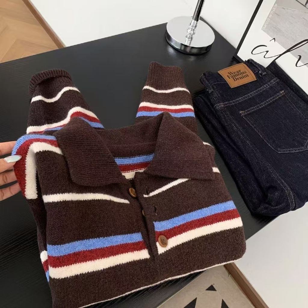 เสื้อถักแขนยาวสำหรับผู้หญิง ใหม่ สไตล์ฤดูใบไม้ร่วงพร้อมสต็อก ราคา ถูกที่สุด ดีลบีเคเค แกลเลอรีภาพที่ 6