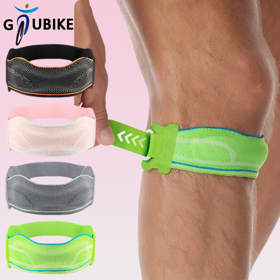 GTUBIKE 1 ชิ้นกีฬาปรับ Patella สายรัดซิลิโคนโช้คอัพ Pad เข่า Joint ป้องกัน