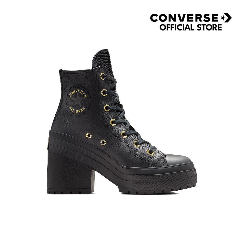 CONVERSE รองเท้า CHUCK 70 DE LUXE HEEL CROC LEATHER HI BLACK ผู้หญิง A12346CF_H4BKXX ราคา ถูกที่สุด ดีลบีเคเค