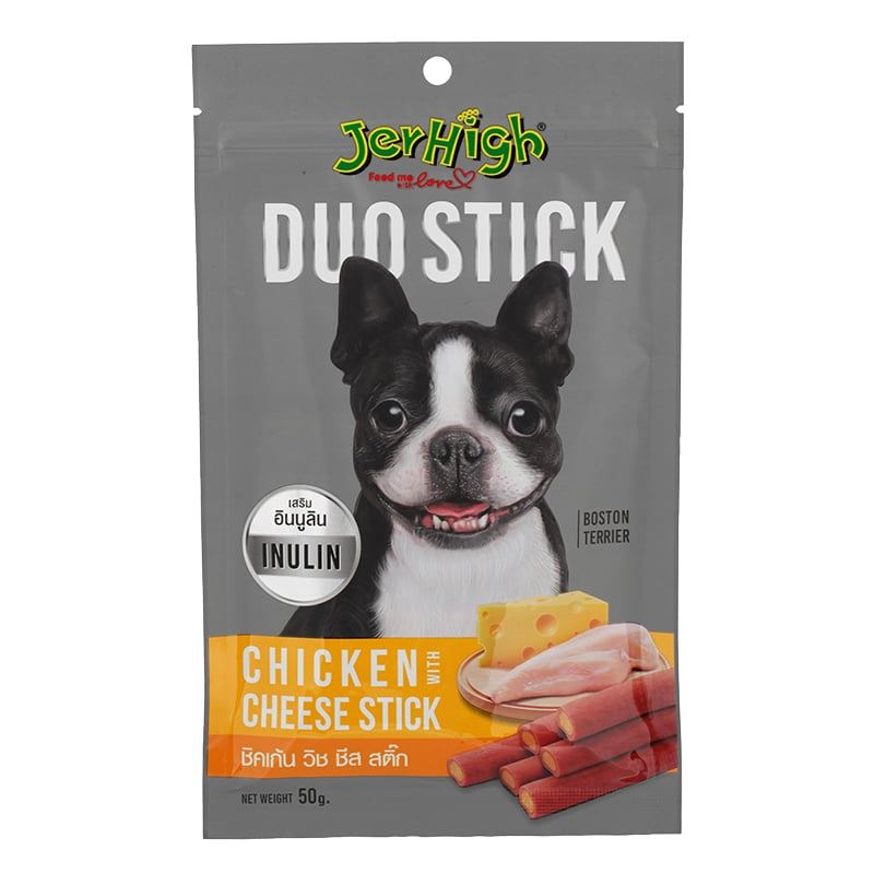 JERHIGH سكاكر كلاب Duo Stick دجاج وجبن 50 غ — صورة 2