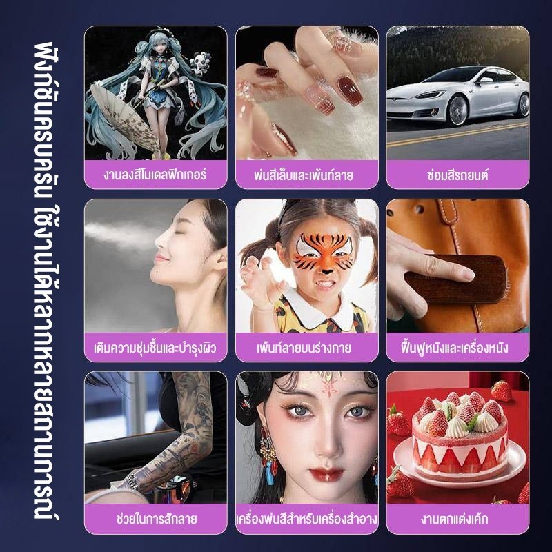 MIIGO Worldchips ชุดแอร์บรัชไร้สาย เครื่องพ่นสารเคมีนาโน อเนกประสงค์ ปั๊มสเปรย์เจนเพน แอร์คอมเพรสเซอร์ แบบพกพา - รูปที่ 4