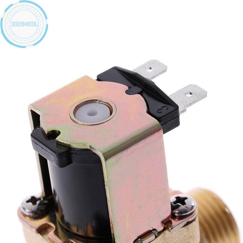 Xo94ol G1/2 ทองเหลืองไฟฟ้า Solenoid วาล์ว 12v 24v AC220v สําหรับเครื่องทําน้ําอุ่นพลังงานแสงอาทิตย์ 