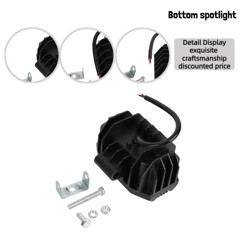 20W Car Motorcycle Headlight LED Work Light Dual Color Hi/Low Beam Spotlight Flashing Fog Lamps 12V 