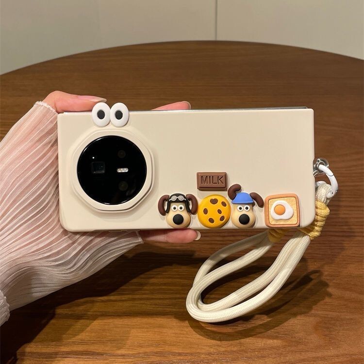 Ins 3D Headmaster สุนัข Crossbody สําหรับ Honor Magic V3 5G OPPO ค้นหา N3 Fold6 Fold5 Fold4 Zflip6 F