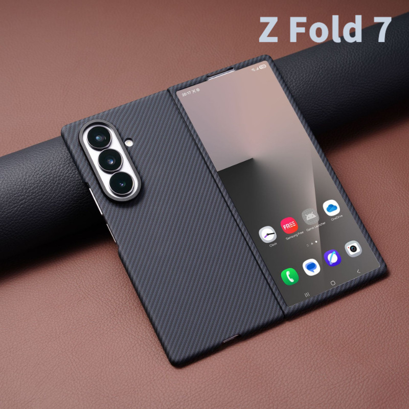 พร้อมใหม่สําหรับ Samsung Z Fold 6 Case Fold7 Fine Texture คาร์บอนไฟเบอร์ฝาครอบป้องกัน Fold76543 เคสป้องกันแม่เหล็ก - รูปที่ 2