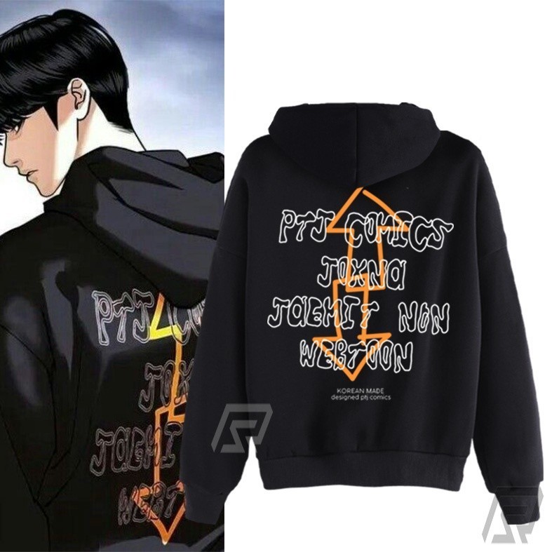 💥💥💥 เสื้อฮู้ดแขนยาว ผ้าฝ้าย Hoodie Lookism PTJ COMICS Webtoon Korea ผ้าCotton Men's Hoodie