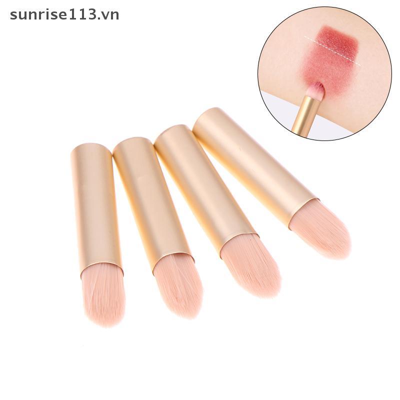 SR Beauty 5/10pcs Mini ลิปสติกปลายนิ้วผสมแปรงแต่งหน้า Precision คอนซีลเลอร์ Make Up Brush Domed แปรง
