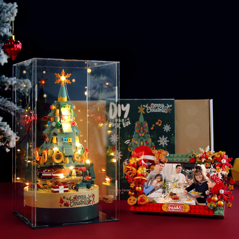 บล็อกตัวต่อแบบใหม่ อารมณ์ CHRISTMAS TOY อาคารจำลอง LEGO สำหรับเด็กและคนสะสม