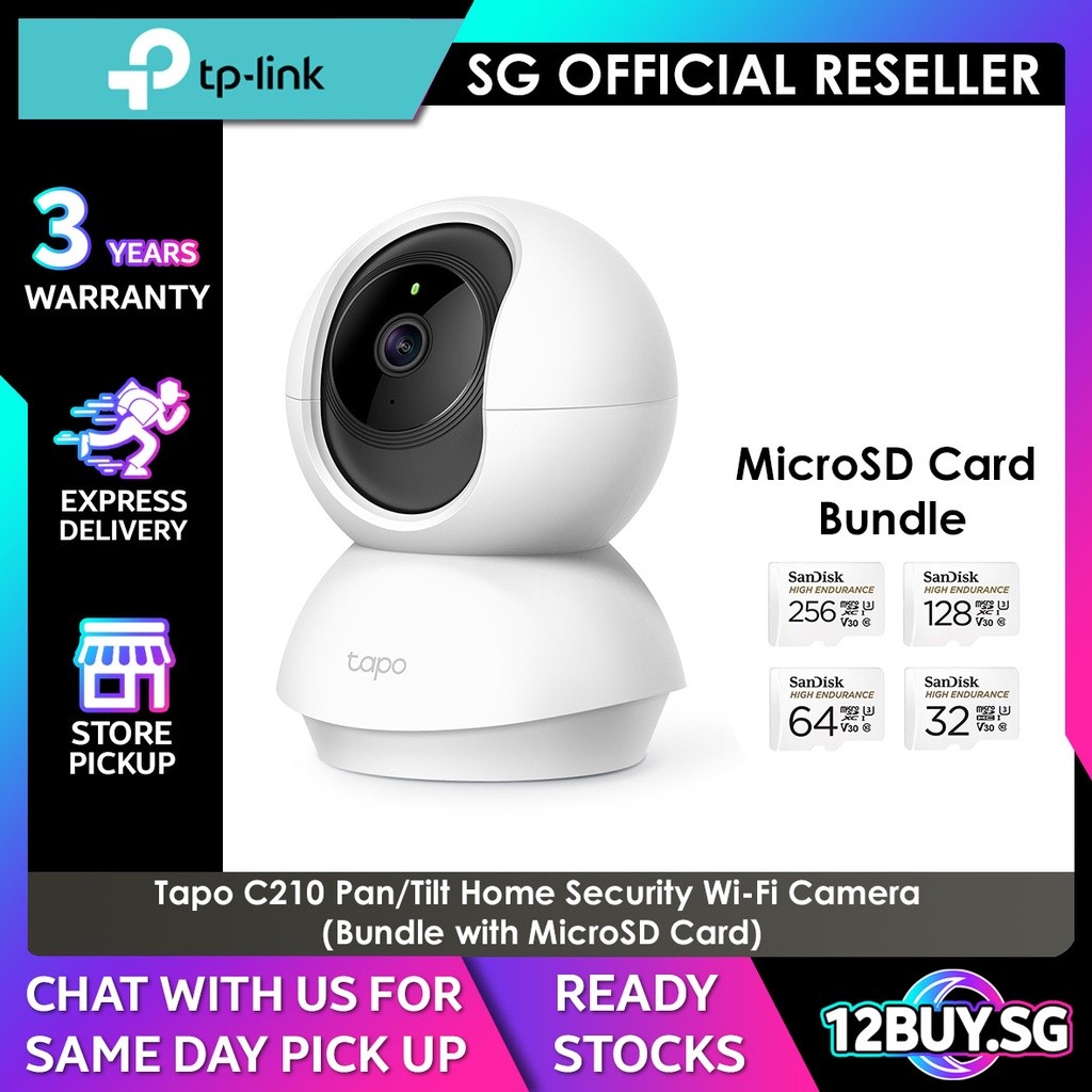 JA3 [รับประกัน 3 ปี] [ขายดี]TP-LINK Tapo TC70/C210 กล้องวงจรปิด 360 WIFI 1080P/2K Full HD/Super HD H