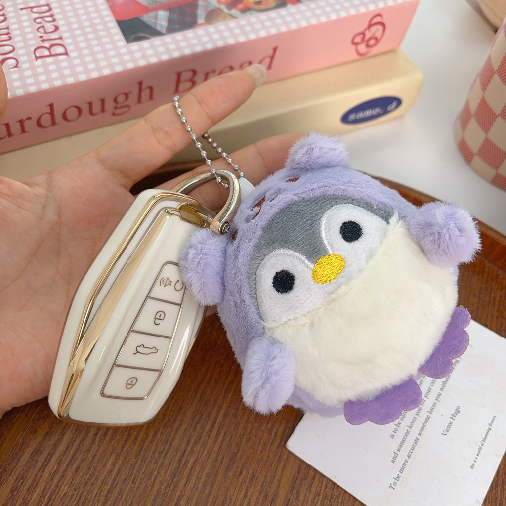 พวงกุญแจตุ๊กตาเพนกวินตุ๊กตาน่ารัก - พวงกุญแจเพนกวินการ์ตูนสีลูกกวาดนุ่มสบายเป็นพิเศษ - รูปที่ 5