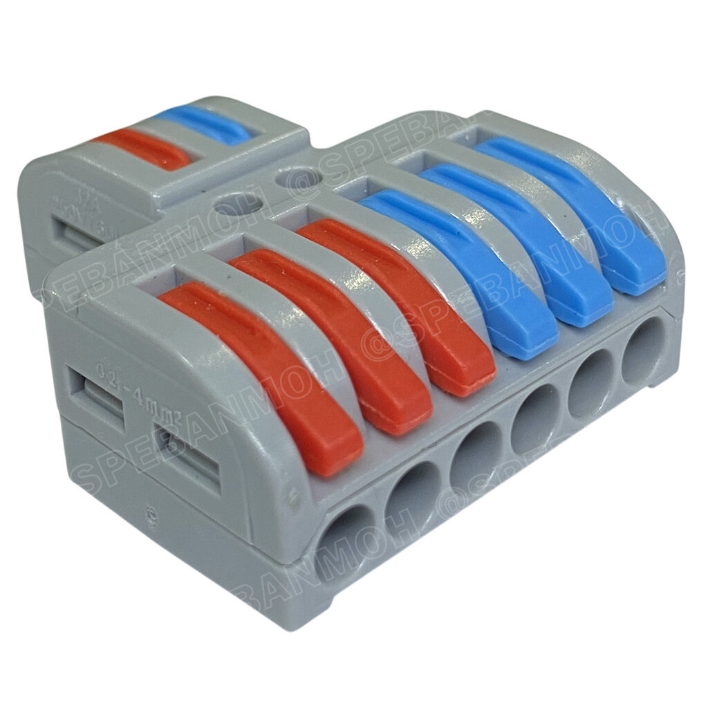 [ 1 ชิ้น ] LT-623 ตัวแยกสาย 3 ช่อง 2ชุด เข้า 3 ออก 6 32A 450V เทอร์มินอลต่อสายไฟ Terminal LT Series ตัวแยกสายแบบถอดได... - รูปที่ 2