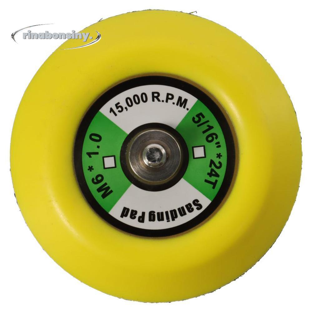 RINABONSINY 1 PC Hook และ Loop Pad แผ่น,โลหะ M6 x 1.0 ด้าย Backing Pad แผ่น, Dual-Action แผ่น 3 นิ้ว