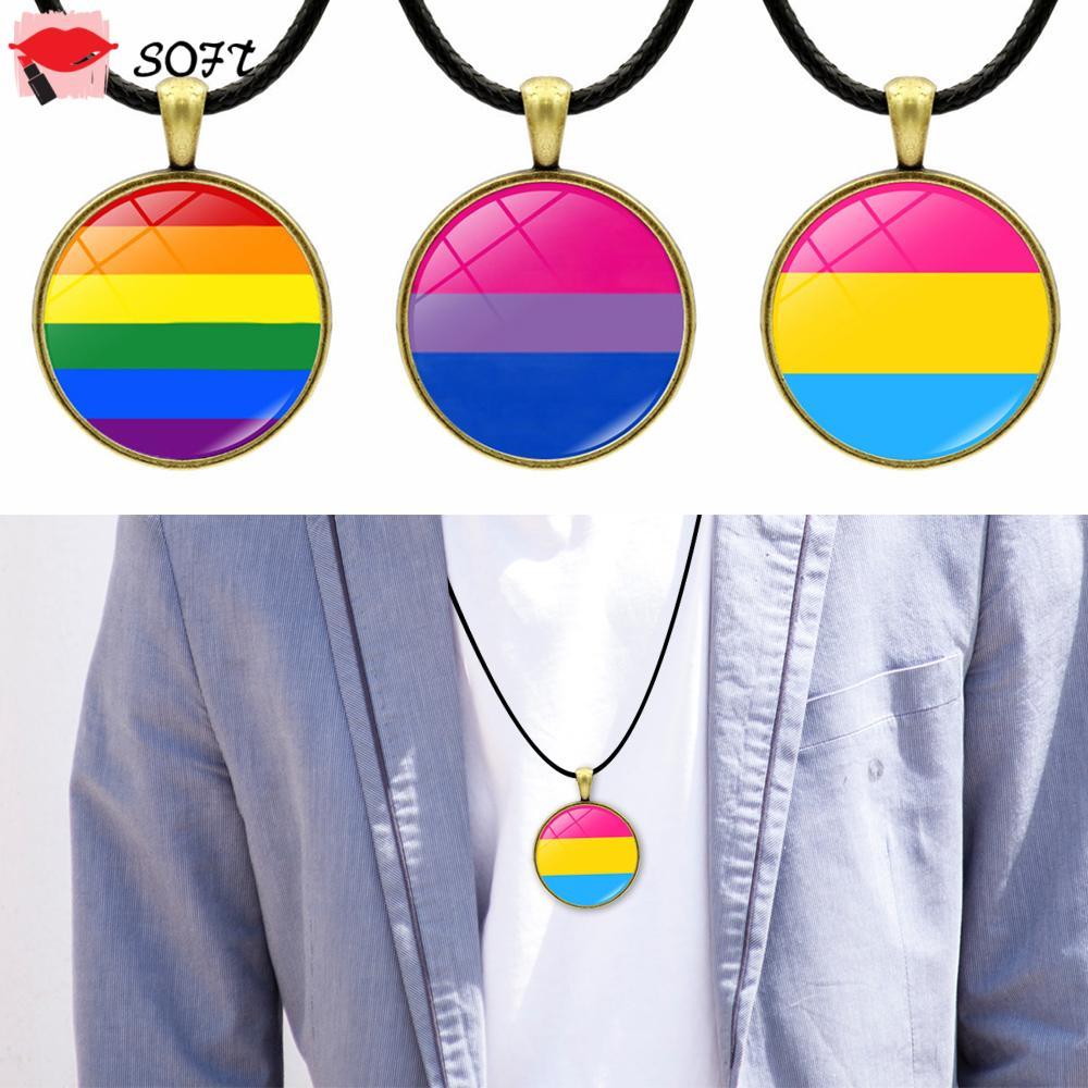 สร้อยคอสายรุ้งพร้อมจี้เสน่ห์ สำหรับแฟชั่น LGBT