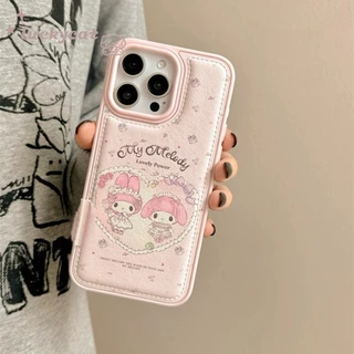 ใช้งานร่วมกับ iPhone 17 16 15 14 13 12 11 Pro Max X Xr Xs Max 7 8 Plus SE2020 เคสโทรศัพท์การ์ตูนน่ารักลูกไม้ Lovce Heart กระต่ายหนังนุ่มปกหลัง