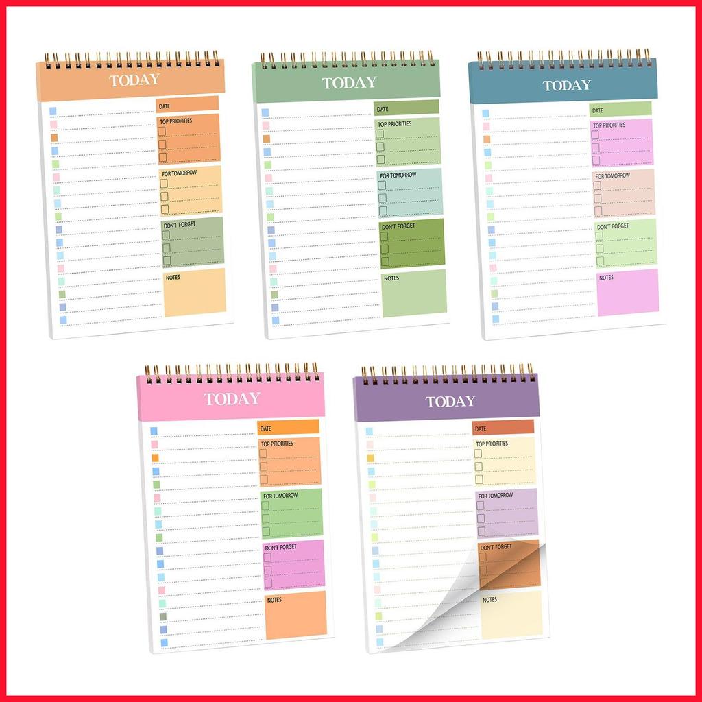 Daily Planner Notebook Daily Planner Notepad หนังสือนัดหมาย Planner Organizer Workbook Daily Weekly 