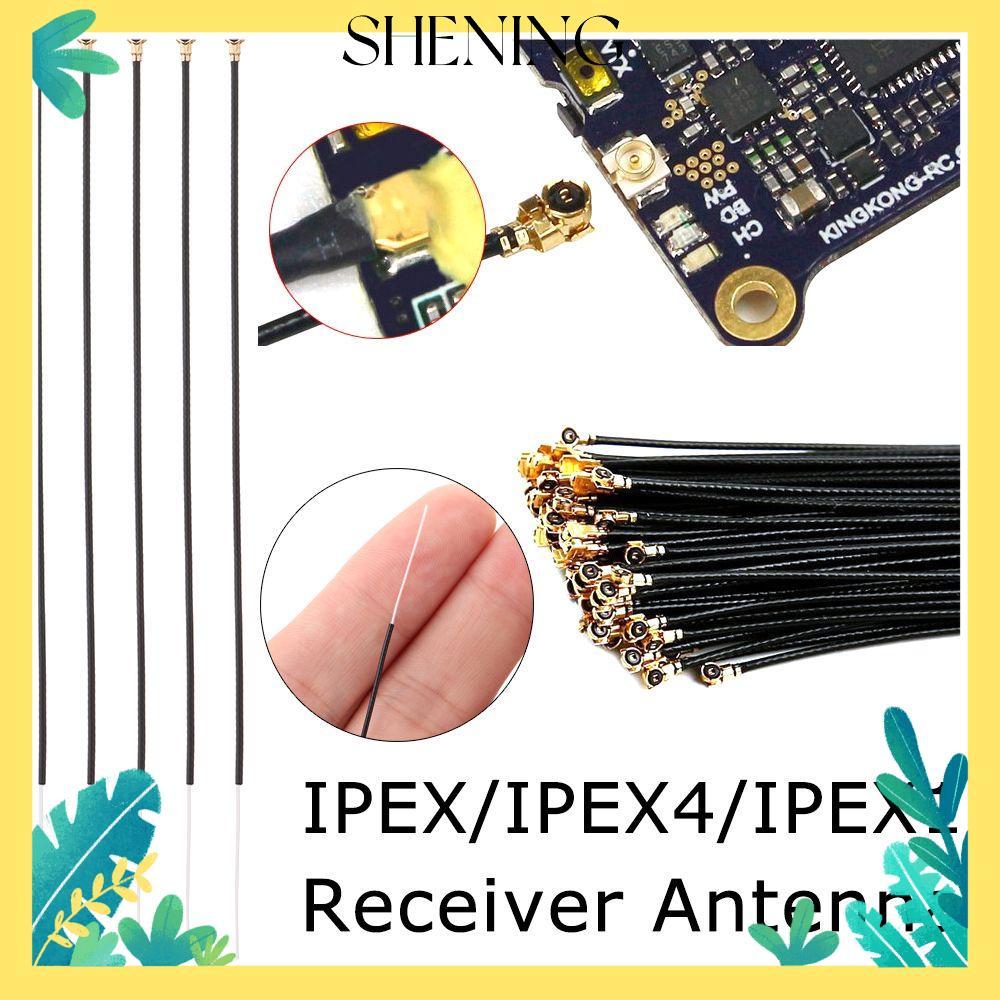 SHENING 2/5/10pcs IPEX/IPEX4/IPEX1 ตัวรับสัญญาณเสาอากาศสําหรับ Frsky XM สีดํา RC Multirotor