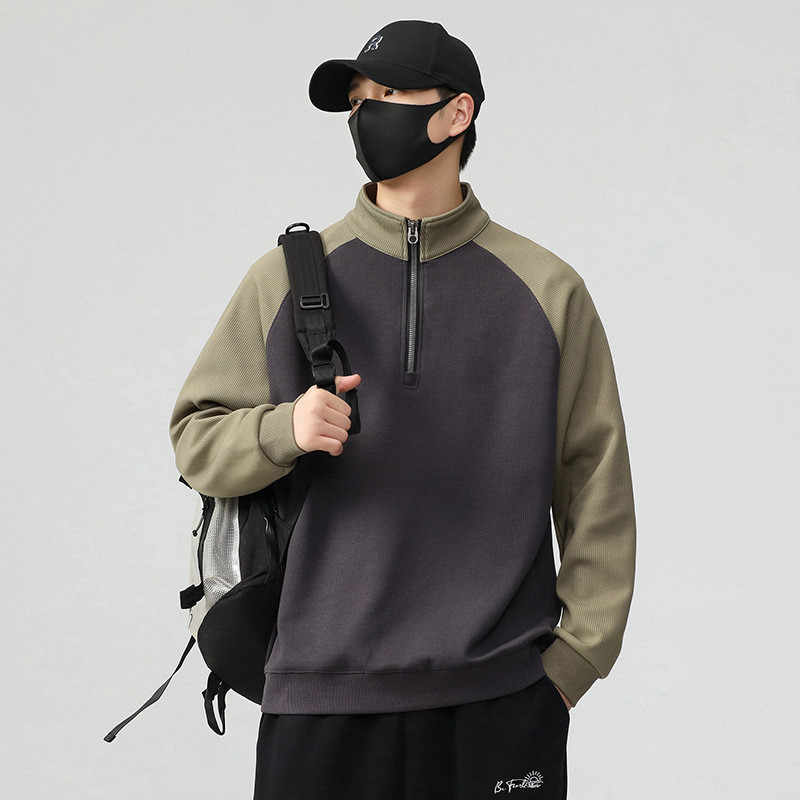 男士卫衣ฤดูใบไม้ผลิและฤดูใบไม้ร่วงสไตล์เสื้อกันหนาวผู้ชายรอบคอแฟชั่นแบรนด์เสื้อผ้าผู้ชายสําหรับผู้ชายSFH