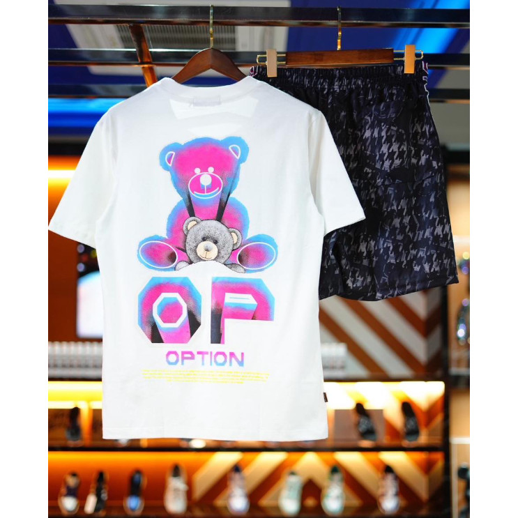 เสื้อยืด ชุด Option Set Option Op Purple 🖤🤍💜เสื้อยืดพิมพ์ลาย S-5XL