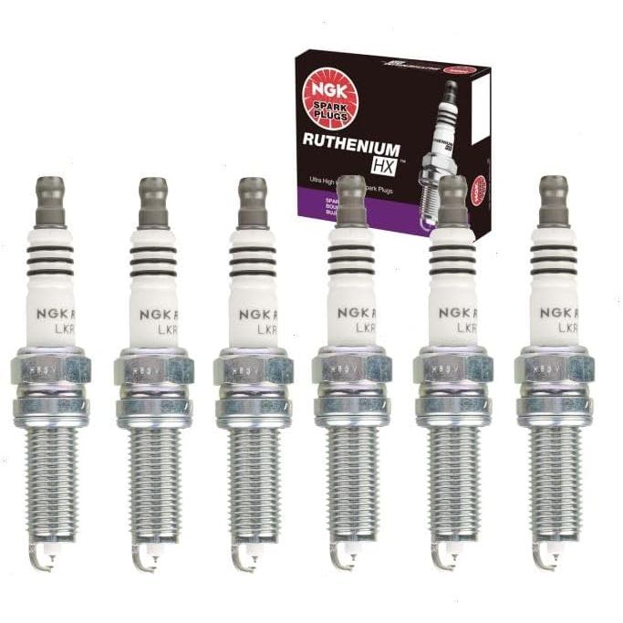 หัวเทียน NGK Ruthineium HX 6 ชิ้นเข้ากันได้กับ Mercedes-Benz S350 3.7L V6 2006