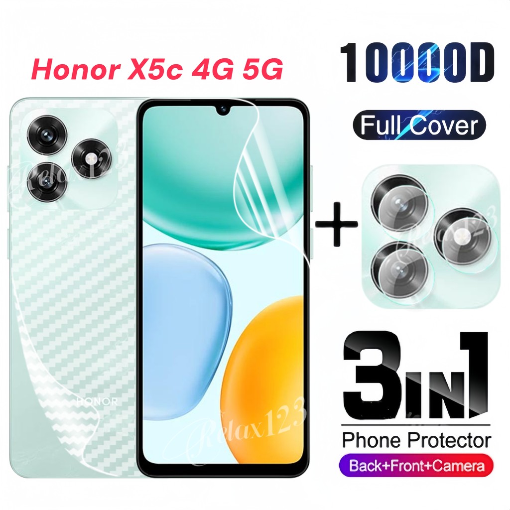 สําหรับ Honor X5c 4G 2025 3in1 ด้านหน้าด้านหลังเลนส์ Hydrogel ฟิล์มสําหรับ Honor X5C X5c Plus HonorX