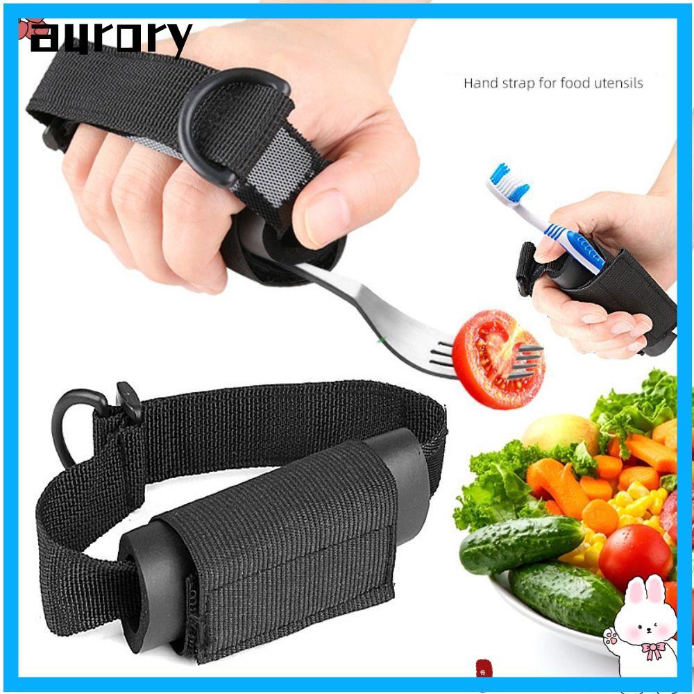 AURORY Eating Assistance Cuff, Self-Care Hypoallergenic Utensil Holder Strap, Washable Elastic Aid U