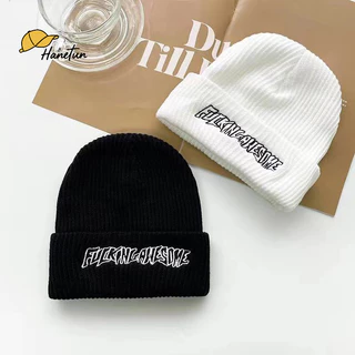 ฟรีค่าขนส่ง🚚หมวกไหมพรมปักลายอินเทรนด์ สไตล์สตรีท unisex หมวกฮิปฮอปแฟชั่นอเนกประสงค์ กันหนาวฤดูหนาว.เทศกาลปีใหม่2026