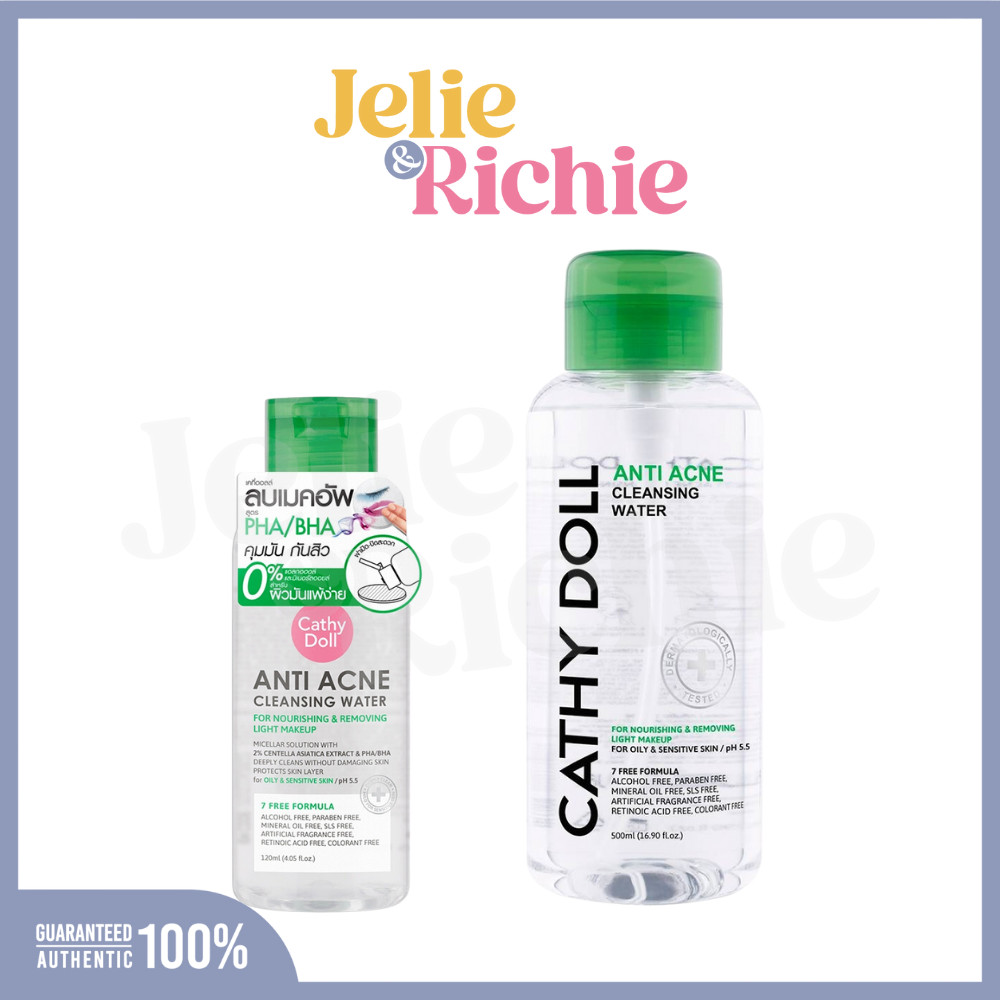 เคที่ดอลล์ แอนตี้ แอคเน่ คลีนซิ่ง วอเตอร์ 120ml / 500ml Cathy Doll Anti Acne Cleansing Water 120ml / 500ml