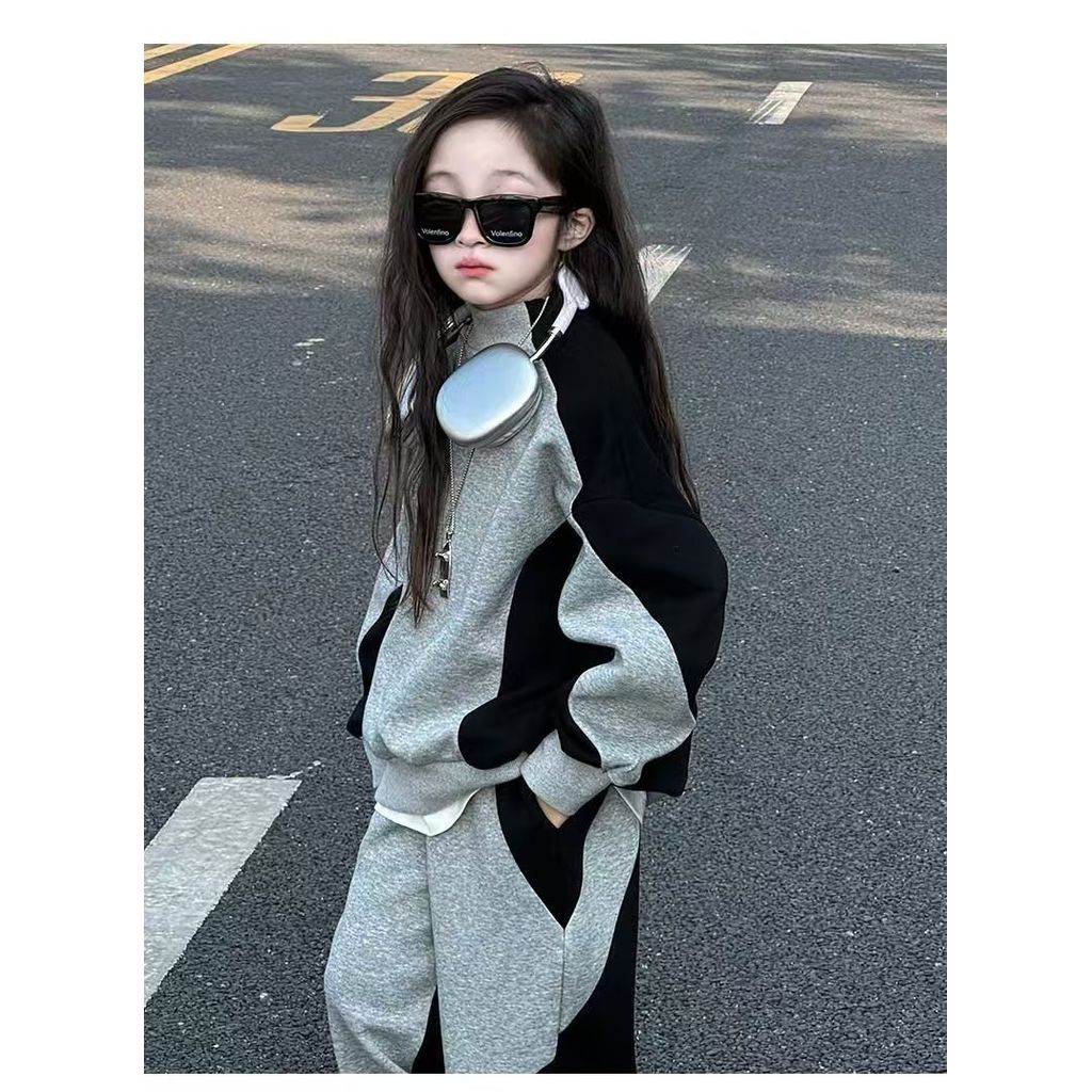 【YAOEENH】ชุดกีฬาหลวมๆ สไตล์แคชวล สำหรับเด็กหญิง ขนาด 120-170 ซม. - รูปที่ 5