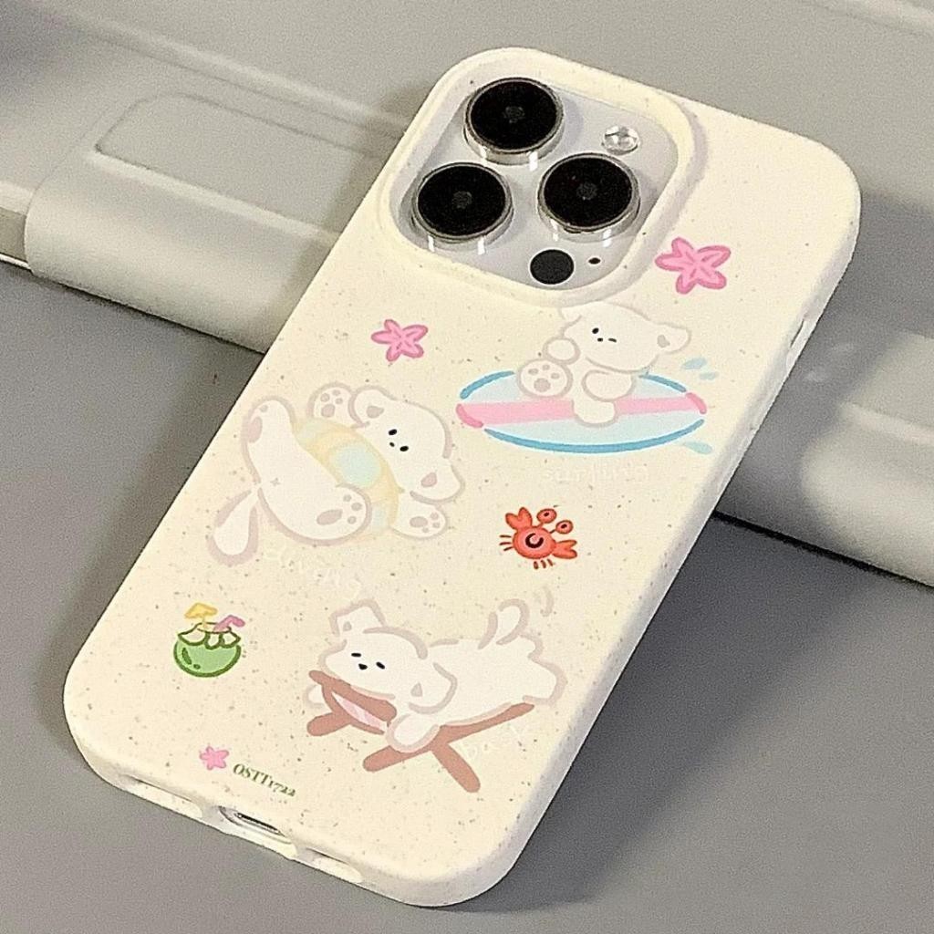 Ins สีขาวนุ่มกรณี Anti-Fall เคสโทรศัพท์สําหรับ iPhone 16 Promax 15 Promax 12 13 Mini 14plus 11 Pro Max X XS XR XS Max 7 8 plus Se2020 - รูปที่ 3