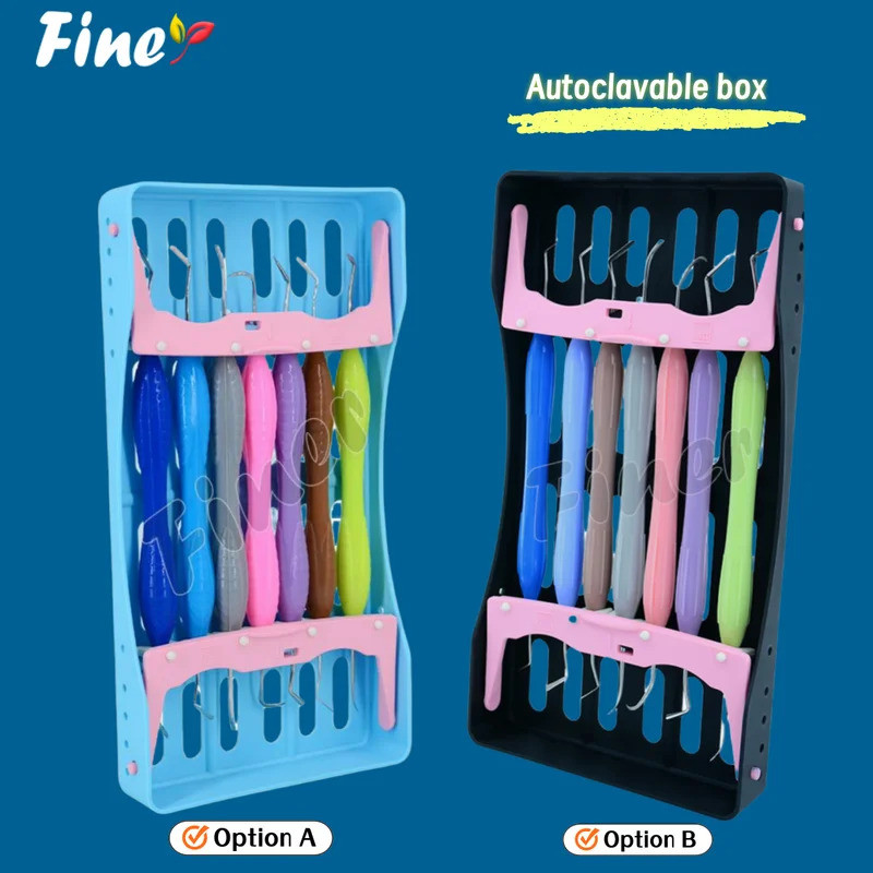 Dental Resin Spatulas 7pcs Silicon Composite Resin Filler Instruments Kit  for Dental Aesthetic Rest