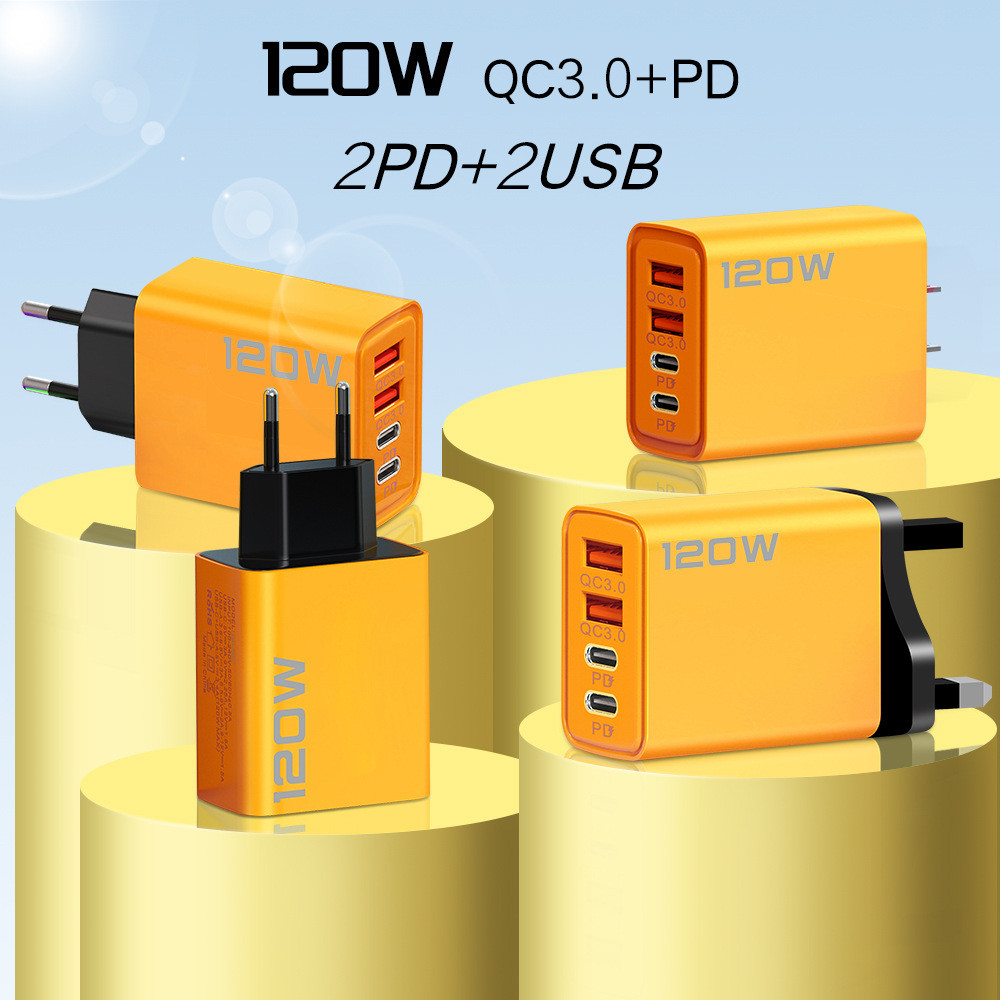 หัวชาร์จ type-c คู่ PD 120W