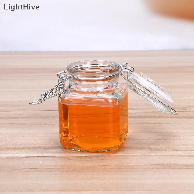 [LightHive] 50/100ml ขวดแก้วขวดปิดผนึกสําหรับห้องครัวอาหารผลไม้ดองกระป๋องโปร่งใสปากใหญ่ขวดแยมโถเก็บในครัวเรือน (TH)