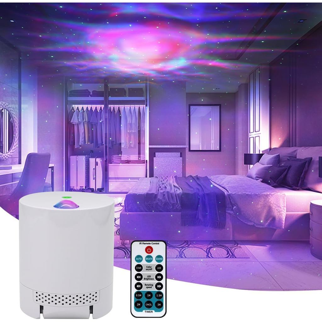 CAIYUE Star Projector Galaxy Projector, Nebula Night Light Projector, Ocean Wave Galaxy Light พร้อมร