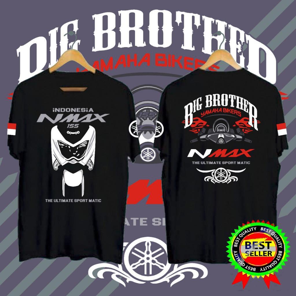NMAX INDONESIA 155 BIG BROTHER BLACK เสื้อยืดผู้ชาย | SIMPLE, DYNAMIC, และ GIVES A CASUAL IMPRESSION