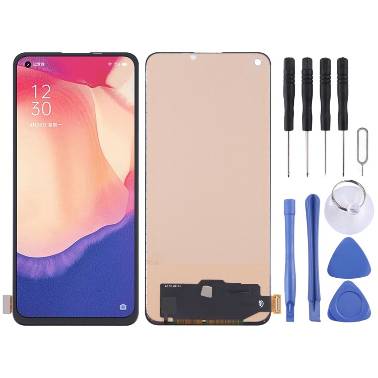 โรงงานขายตรงวัสดุ TFT หน้าจอ LCD และ Digitizer Full Assembly สําหรับ OPPO Reno4 SE / Realme V15 5G /