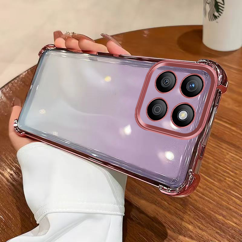 เคส honor X8B โทรศัพท์ชุบด้วยไฟฟ้าป้องกันการตกสี่มุมสําหรับเคส honor X8B