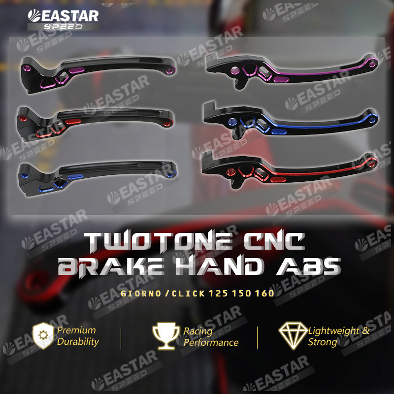 มือเบรค Giorno ABS/CBS จีออโน่ CNC เรสซิ่ง สีทูโทน #ก้านเบรค #มือเบรคจีออโน่ Two-Tone