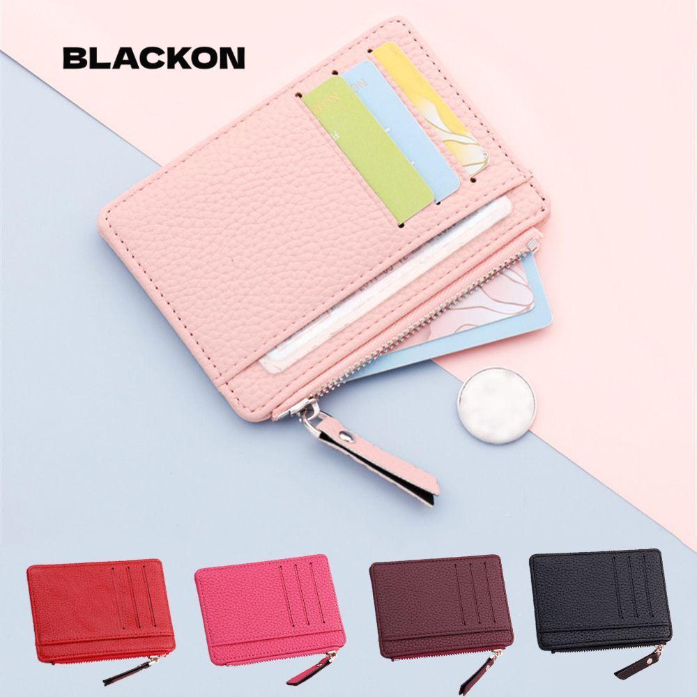 BLACKON Wallet Multi-card Bit Zipper Pocket Coin Bag หนัง PU สําหรับผู้หญิง